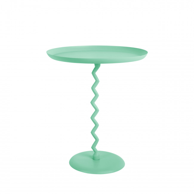 Zigzag - Table d'appoint ronde en métal ø44cm