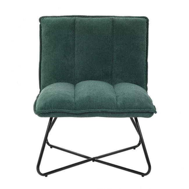 Forrest - Fauteuil en velours côtelé pieds métal