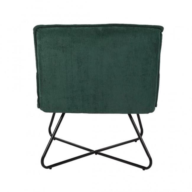 Forrest - Fauteuil en velours côtelé pieds métal