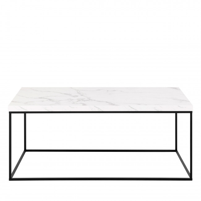 Mixo - Table basse en effet marbre et métal 110x55cm