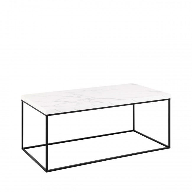 Mixo - Table basse en effet marbre et métal 110x55cm
