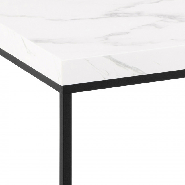 Mixo - Table basse en effet marbre et métal 110x55cm