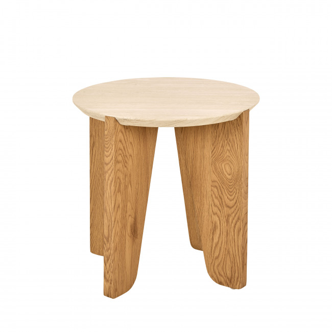 Vivo - Table d'appoint ronde en effet travertin ø50cm