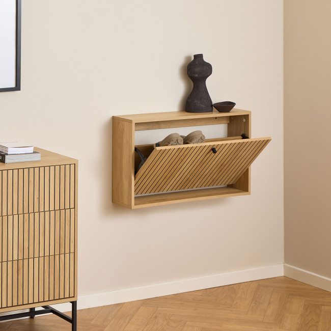 Storo - Meuble à chaussures mural en bois L71,6cm