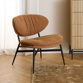 Nubo - Fauteuil lounge en tissu et métal