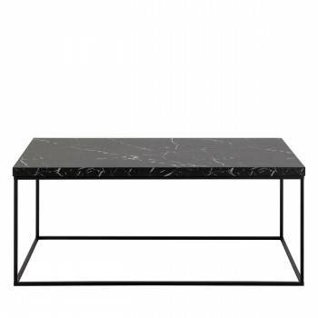 Mixo - Table basse en effet marbre et métal 110x55cm