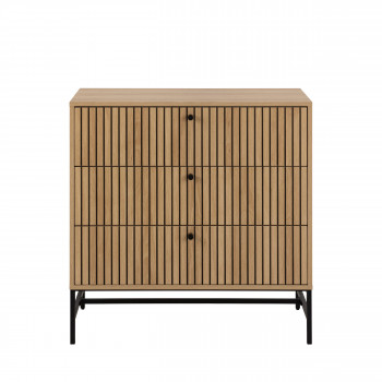 Storo - Commode 3 tiroirs en bois L80,6cm 