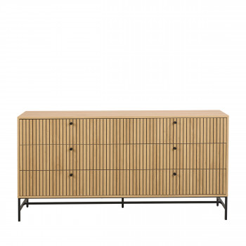 Storo - Commode 6 tiroirs en bois L157.9cm