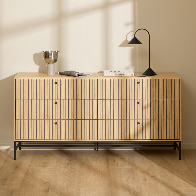 Storo - Commode 6 tiroirs en bois L157.9cm