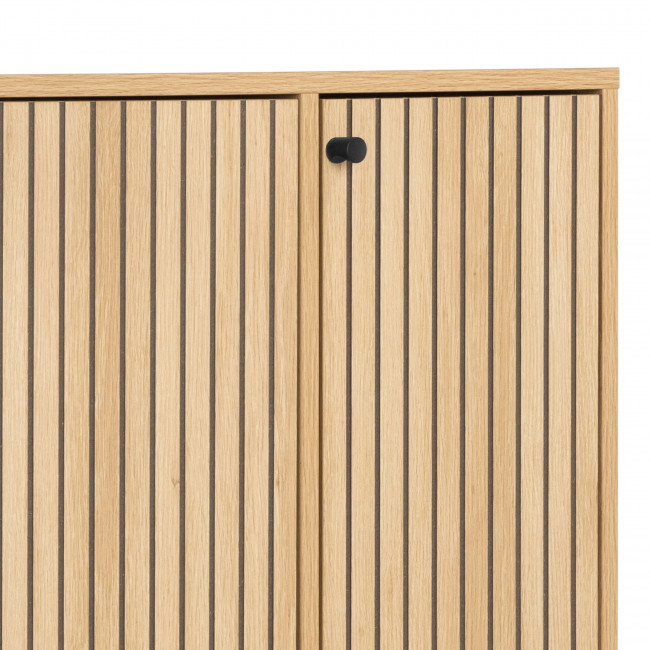 Storo - Meuble à chaussures 4 portes en bois et métal L98,7cm