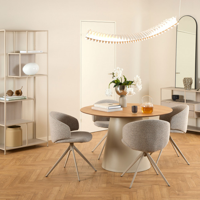 Parides - Table à manger 4 personnes ronde en bois