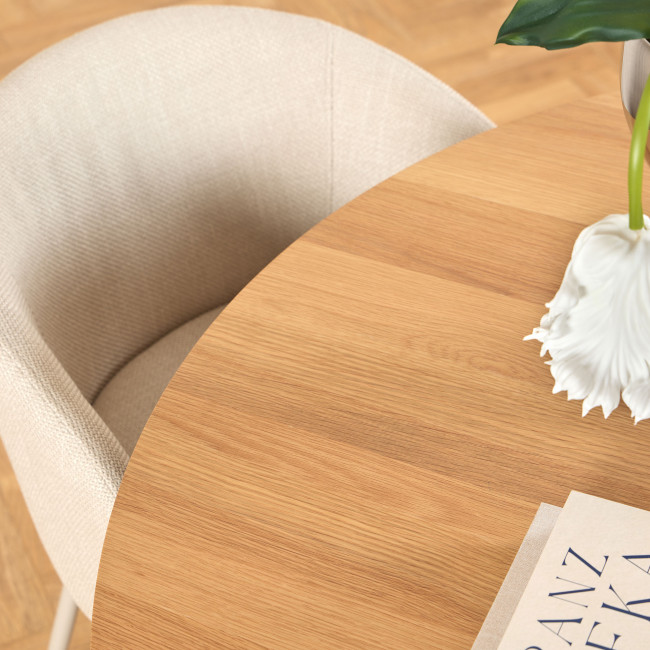 Parides - Table à manger 4 personnes ronde en bois