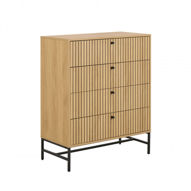 Storo - Commode 4 tiroirs en bois L80.6cm