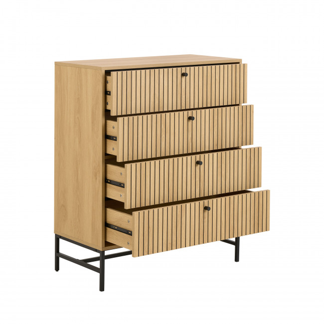 Storo - Commode 4 tiroirs en bois L80.6cm