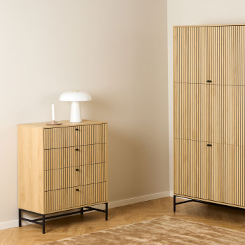 Storo - Commode 4 tiroirs en bois L80.6cm