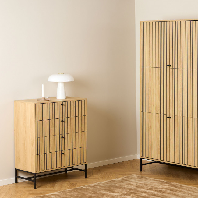 Storo - Commode 4 tiroirs en bois L80.6cm