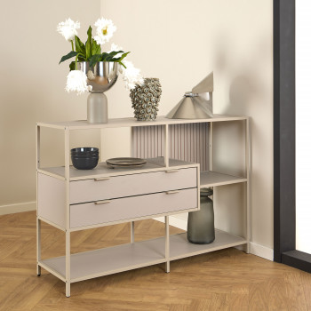 Hexa - Étagère 2 tiroirs en métal L114cm