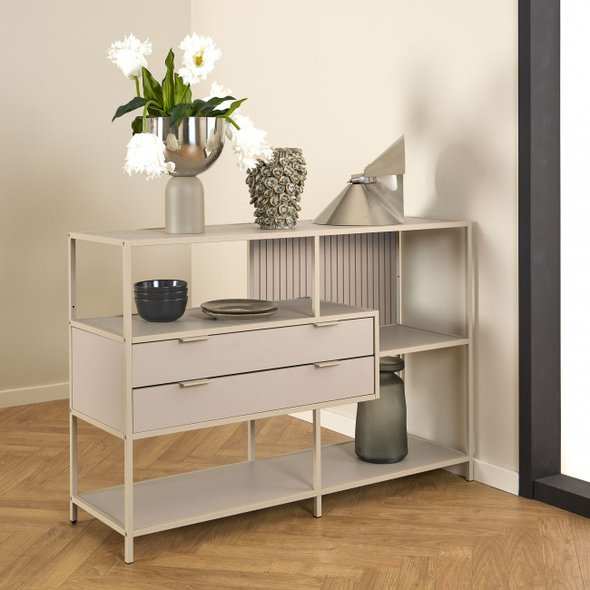 Hexa - Étagère 2 tiroirs en métal L114cm
