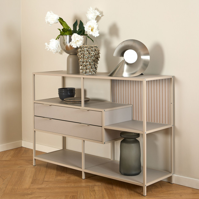 Hexa - Étagère 2 tiroirs en métal L114cm