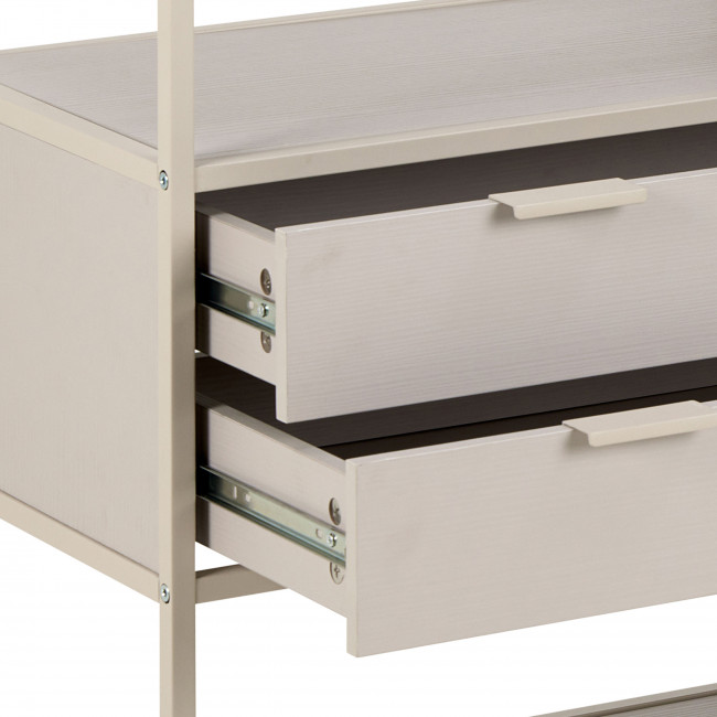 Hexa - Étagère 2 tiroirs en métal L114cm