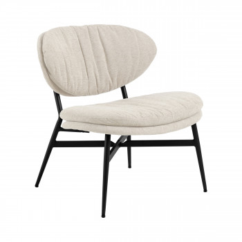 Nubo - Fauteuil lounge en tissu et métal