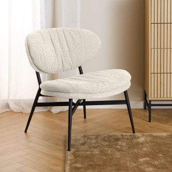 Nubo - Fauteuil lounge en tissu et métal