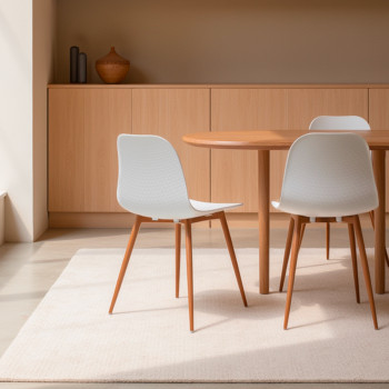 Lot de 2 chaises en résine Leon