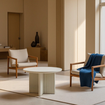 Jura - Table basse ronde en bois ø80cm