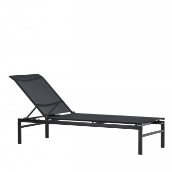 Massimo - Chaise longue inclinable en aluminium