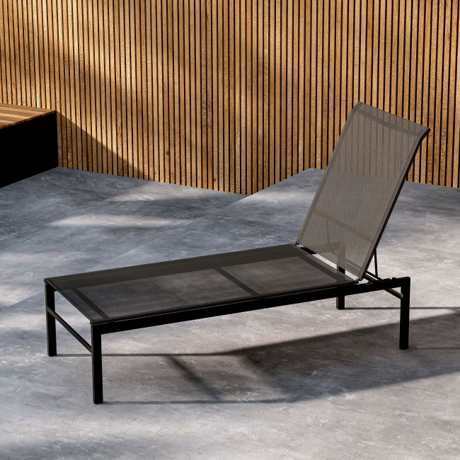 Massimo - Chaise longue inclinable en aluminium