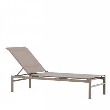 Massimo - Chaise longue inclinable en aluminium