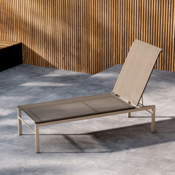Massimo - Chaise longue inclinable en aluminium
