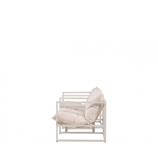 Messina - Ensemble de jardin 2 fauteuils 1 table en métal