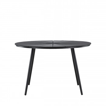 San vito - Table à manger de jardin 4 personnes ronde en aluminium et métal