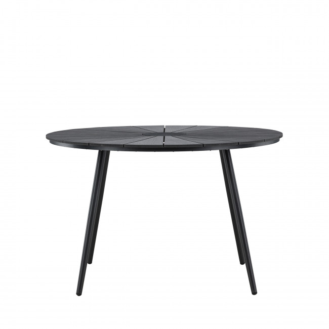 San vito - Table à manger de jardin 4 personnes ronde en aluminium et métal