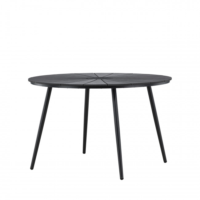 San vito - Table à manger de jardin 4 personnes ronde en aluminium et métal