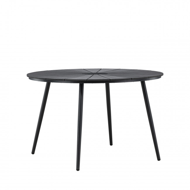 San vito - Table à manger de jardin 4 personnes ronde en aluminium et métal