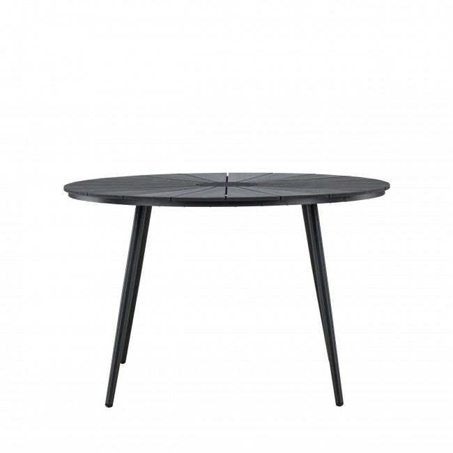 San vito - Table à manger de jardin 4 personnes ronde en aluminium et métal