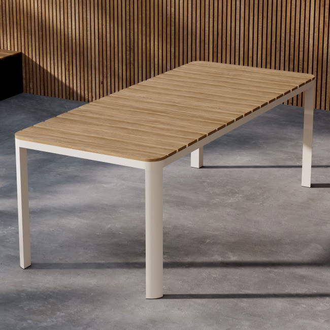 Etna - Table à manger de jardin 8 personnes en aluminium