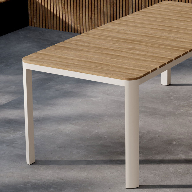 Etna - Table à manger de jardin 8 personnes en aluminium