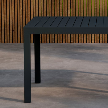 Capo - Table à manger de jardin extensible 10 personnes en aluminium