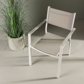 Copacabana - Lot de 2 chaises de jardin en aluminium