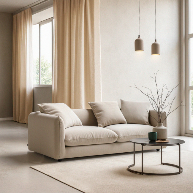 Popi - Canapé 3 places en tissu