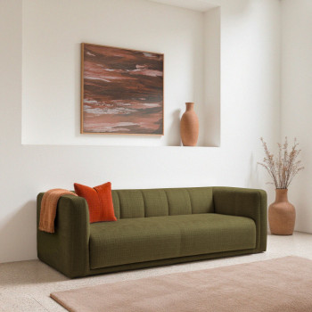 Danae - Canapé convertible 4 places en tissu chenille