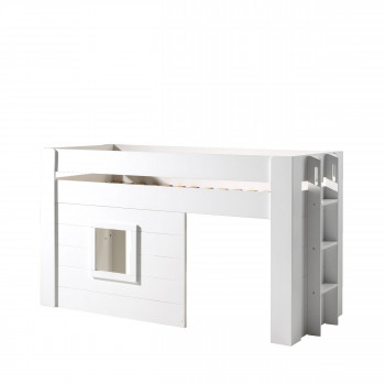 Tino - Lit enfant mezzanine en bois 90x200cm