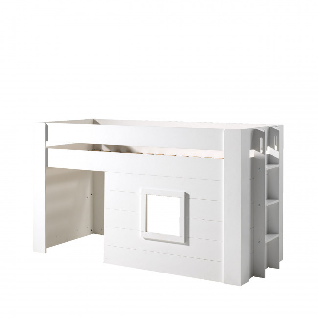 Tino - Lit enfant mezzanine en bois 90x200cm