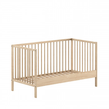 Coco - Lit enfant évolutif avec barrières en bois 70x140cm
