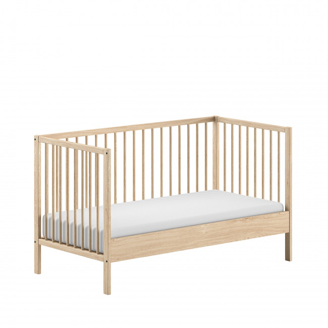 Coco - Lit enfant évolutif avec barrières en bois 70x140cm