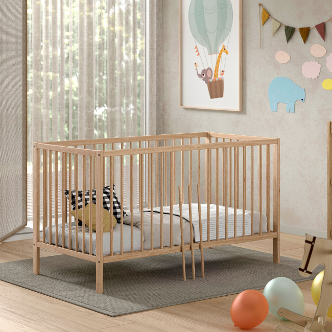 Coco - Lit enfant évolutif avec barrières en bois 70x140cm