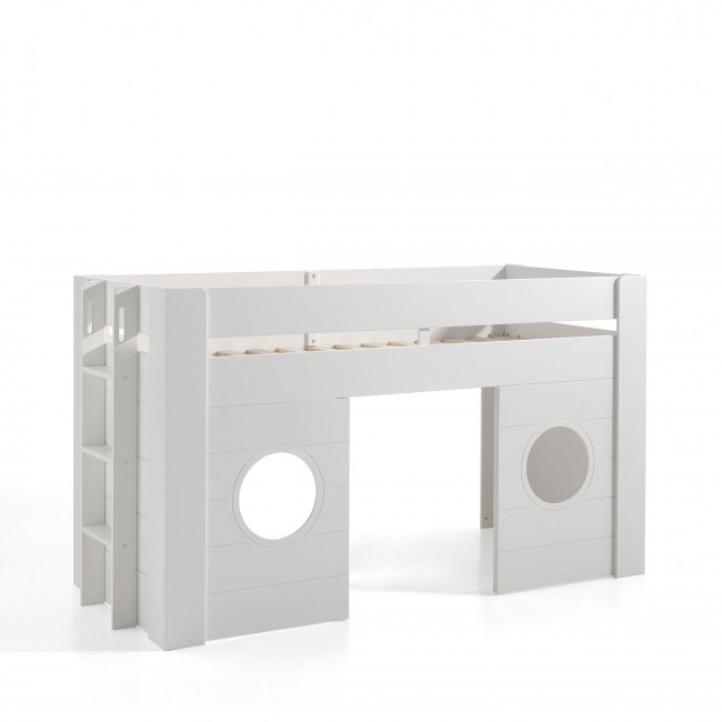 Hublot - Lit enfant mezzanine en bois 90x200cm